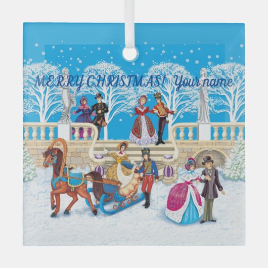 Winterloop Glas Ornament (Voorkant)