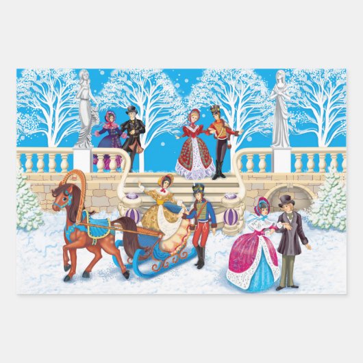 Winterloop Inpakpapier Vel (Voorkant)