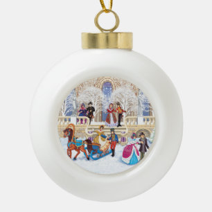 Winterloop Keramische Bal Ornament