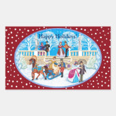 Winterloop Rechthoekige Sticker (Voorkant)