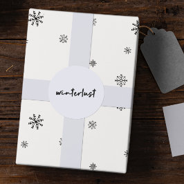 Winterlust | Moderne winterfeestdagen Ronde Sticker