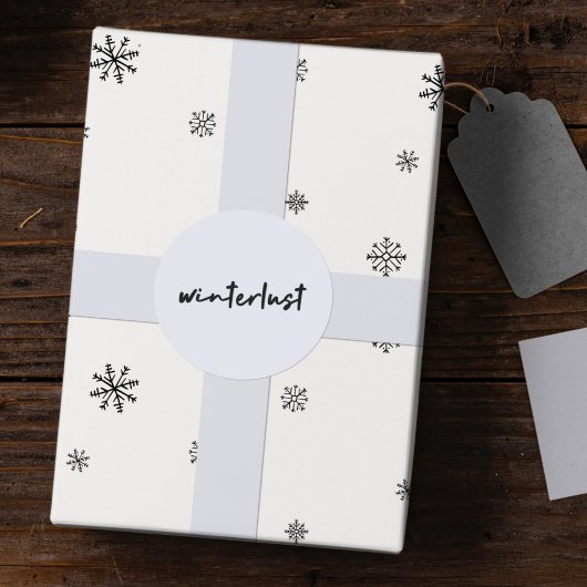 Winterlust | Moderne winterfeestdagen Ronde Sticker