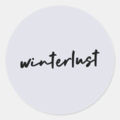 Winterlust | Moderne winterfeestdagen Ronde Sticker (Voorkant)