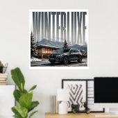 Winterluxe Luxe Alpen Editoriaal Poster (Thuiskantoor)