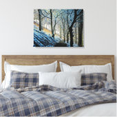 Wintermacclesfield boskaart acrylische druk canvas afdruk (Insitu (Slaapkamer))