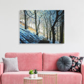 Wintermacclesfield boskaart acrylische druk canvas afdruk (Insitu (Woonkamer))