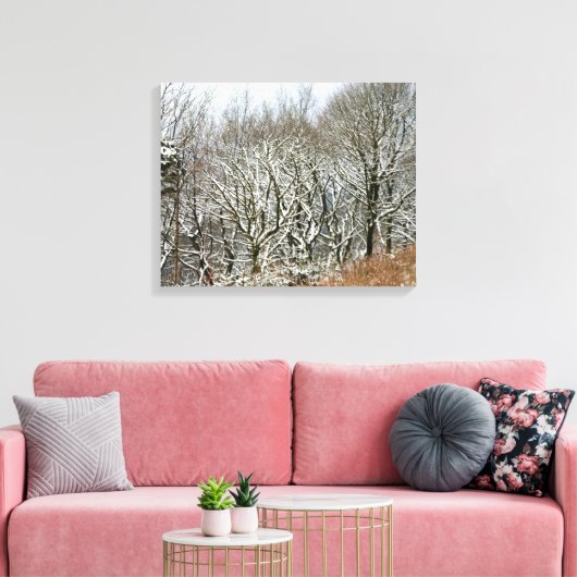 Wintermacclesfield-boskaart Canvas Afdruk (Insitu (Woonkamer))