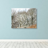 Wintermacclesfield-boskaart Canvas Afdruk (Insitu (Houten vloer))