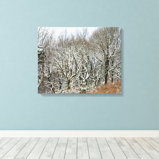 Wintermacclesfield-boskaart Canvas Afdruk (Insitu (Houten vloer))