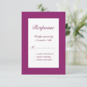 Wintermagenta RSVP Kaartje (Staand voorkant)