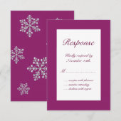 Wintermagenta RSVP Kaartje (Voorkant / Achterkant)