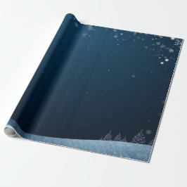 Wintermagie – Betoverend Besneeuwd Nachtontwerp Cadeaupapier