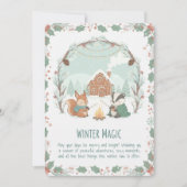 Wintermagie bosdieren kerstkaart (Voorkant)
