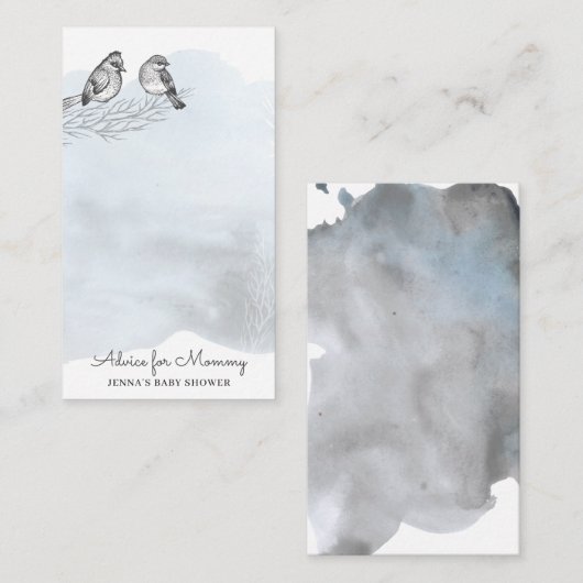 Wintermagie | Kaart advies Baby shower (Voorkant / Achterkant)