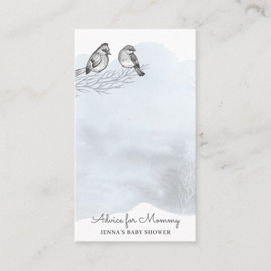 Wintermagie | Kaart advies Baby shower (Voorkant)