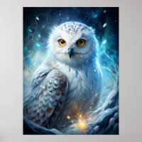 Wintermagie Sneeuwuil – Mystieke Blauwe Bos