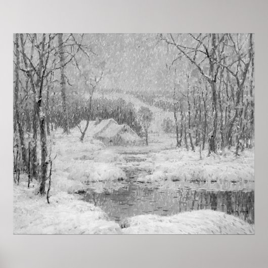 Wintermagisch in B/W Poster (Voorkant)