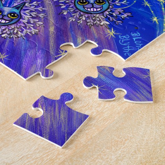 Wintermagische moerasdollar met katten en sneeuwvl legpuzzel (Zijkant)