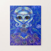 Wintermagische moerasdollar met katten en sneeuwvl legpuzzel (Verticaal)