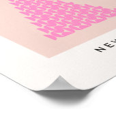 Wintermarkt 03 kerstboomroze feestdag poster (Hoek)