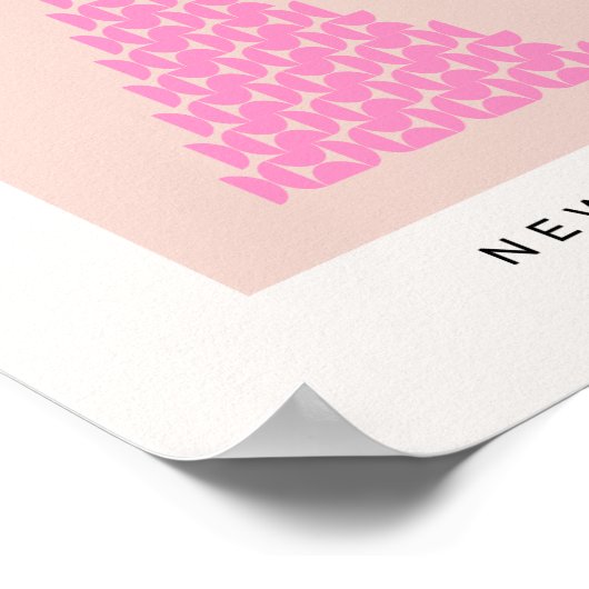 Wintermarkt 03 kerstboomroze feestdag poster (Hoek)