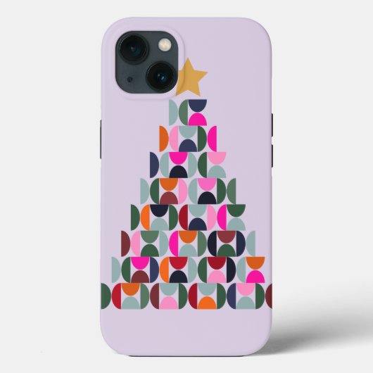 Wintermarkt 04 Paarse kerstboomvakantie Case-Mate iPhone Case (Achterkant)