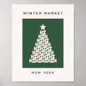 Wintermarkt 07  kerstboom poster (Voorkant)