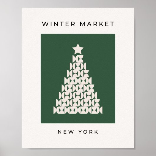 Wintermarkt 07 kerstboom poster (Voorkant)