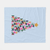 Wintermarkt 10 kleurrijke kerstboom fleece deken (Voorkant (Horizontaal))