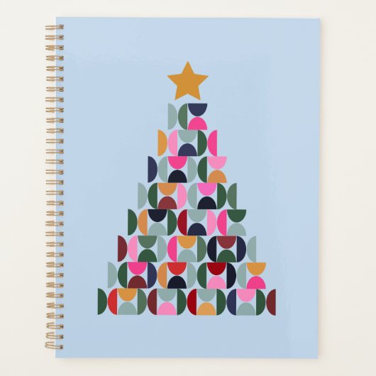 Wintermarkt 10 kleurrijke kerstboom planner (Voorkant)