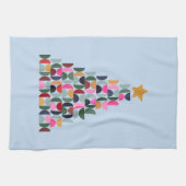 Wintermarkt 10 kleurrijke kerstboom theedoek (Horizontaal)