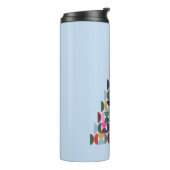 Wintermarkt 10 kleurrijke kerstboom thermosbeker (Gedraaid links)