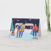 "Wintermarkt-festiviteiten" Kaart (Voorkant)