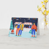 "Wintermarktfeesten" Kaart (Gele Bloem)