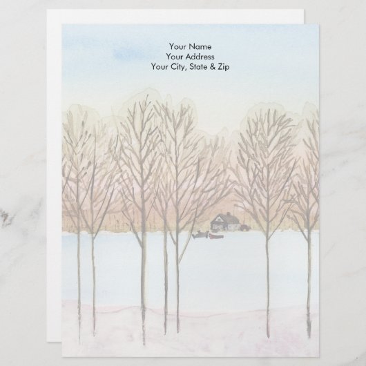 Wintermeer Briefhoofd Sjabloon (Voorkant / Achterkant)