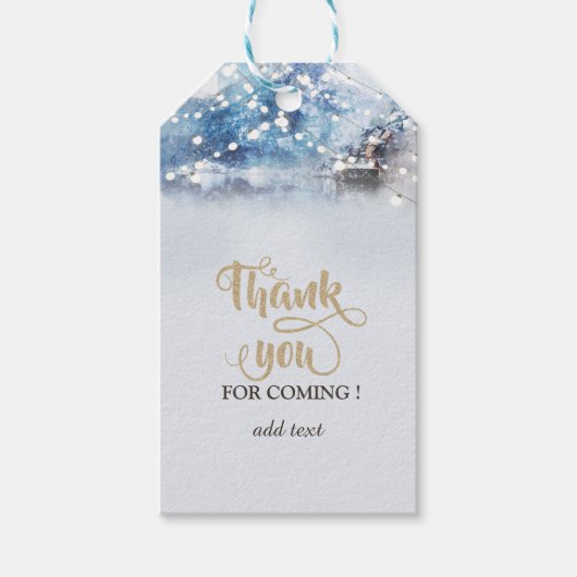 Wintermeer meer cadeaulabel (Voorkant)