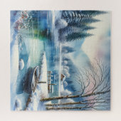 Wintermeer scène puzzel (Horizontaal)
