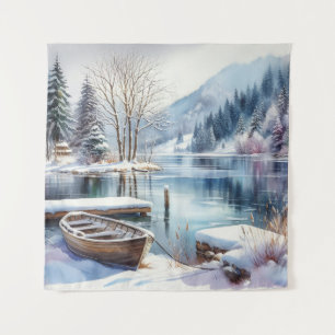 Wintermeer Scène Wandtapijt Wandkleed