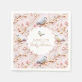 Wintermeisje Baby shower roze papier Servet (Voorkant)