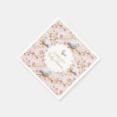 Wintermeisje Baby shower roze papier Servet (Hoek)