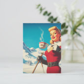  wintermeisje briefkaart (Staand voorkant)