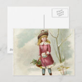 wintermeisje briefkaart (Voorkant / Achterkant)