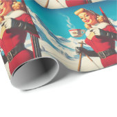  wintermeisje cadeaupapier (Rol Hoek)