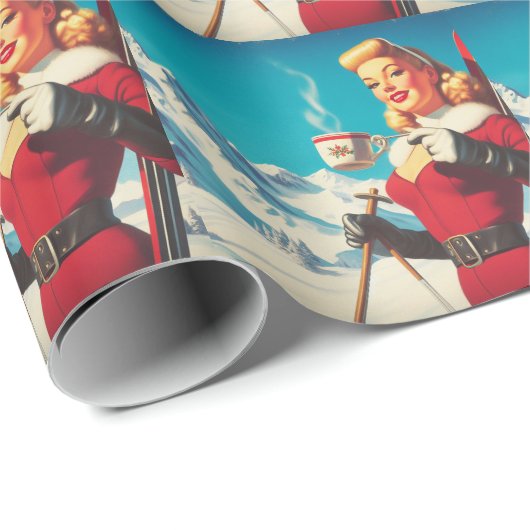  wintermeisje cadeaupapier (Rol Hoek)