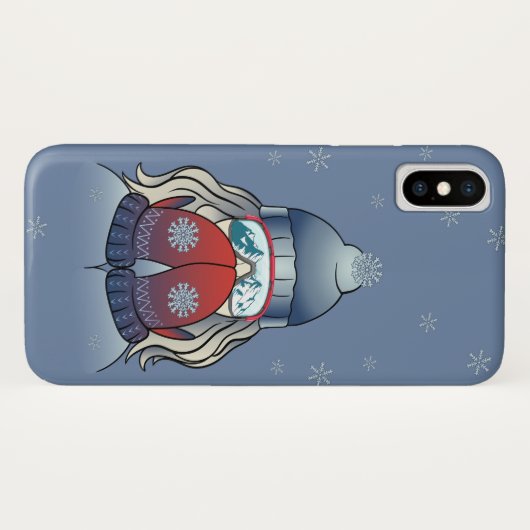 Wintermeisje Case-Mate iPhone case (Achterkant (horizontaal))