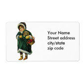  wintermeisje etiket (Voorkant)