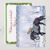 Wintermeisje op de kerstkaart (Voorkant / Achterkant)