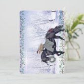 Wintermeisje op de kerstkaart (Staand voorkant)