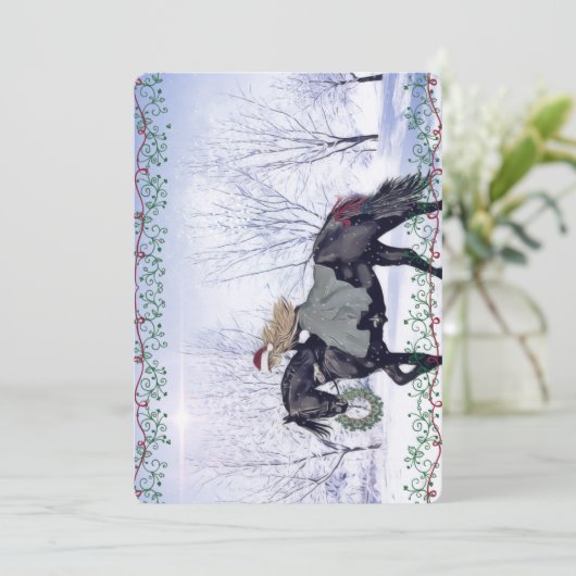 Wintermeisje op de kerstkaart (Staand voorkant)