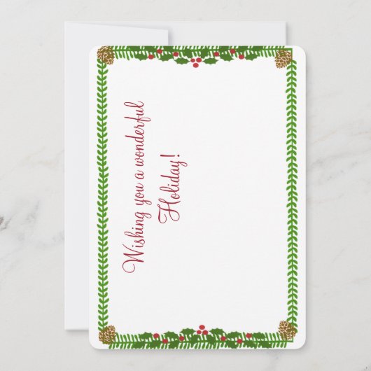 Wintermeisje op de kerstkaart (Achterkant)